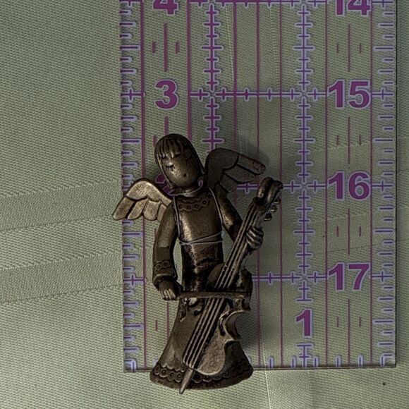 Vintage Hard Plastic Musical Angel Ornament Trio Made in British Hong Kong - Picture 13 of 13